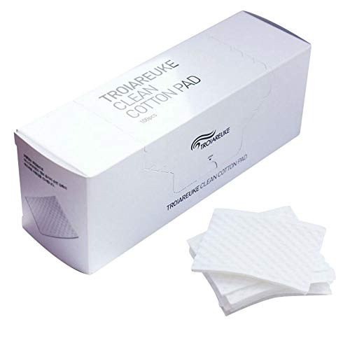 TROIAREUKE Clean Cotton Pads 2 Packs Total 200 Count   Lint Free Makeup Remover and Facial Cleansing Square Pad