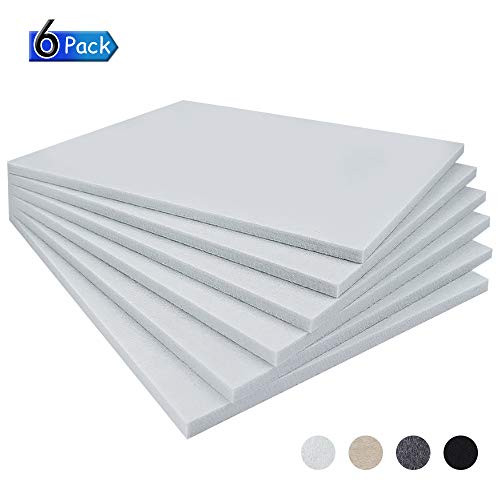 TroyStudio Acoustic Panel   400 x 300 x 12mm 6 Pack Dense Thick Soundproofing and Sound Absorbing Panel Wall and Ceiling Acoustical Treatment Felt tiles for Home Theater Recording Studio Office
