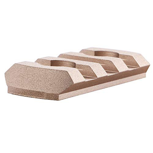 TuFok Low Profile MLok Rail Section   Mlok Picatinny Rail Adapter Mount Attachment  3 Slot Aluminum TAN