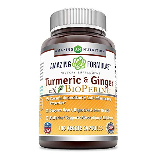 Amazing Formulas Turmeric Curcumin Ginger with BioPerine 1500 Mg Per Serving Veggie Capsules 180 Veggie Capsules Non GMOGluten Free Powerful Antioxidant AntiInflammatory Properties Amazing Formulas Turmeric Curcumin Ginger with BioPerine 1500 Mg Per Serving Veggie Capsules 180 Veggie Capsules Non GMOGluten Free Powerful Antioxidant AntiInflammatory Properties