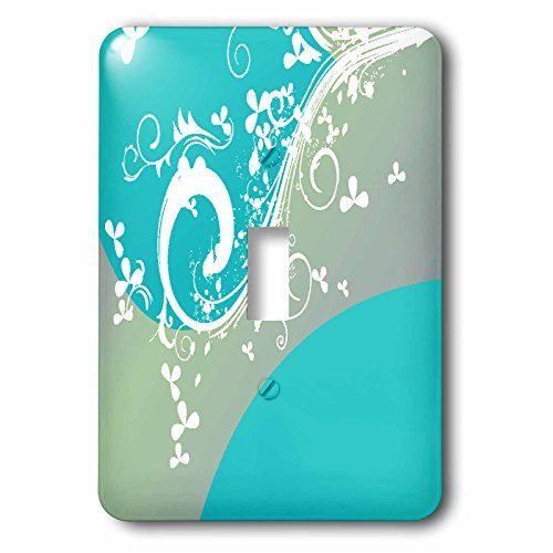 3dRose lsp 217921 1 Turquoise and Gray Background Flourishes Single Toggle Switch Grey White 3dRose lsp 217921 1 Turquoise and Gray Background Flourishes Single Toggle Switch Grey White