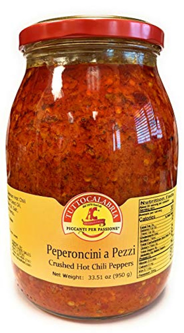 Tutto Calabria Crushed Hot Chili Peppers Glass Jar 335 Ounce Tutto Calabria Crushed Hot Chili Peppers Glass Jar 335 Ounce