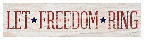 P Graham Dunn Let Freedom Ring Americana Whitewash 6 x 1.5 Inch Pine Wood Mini Tabletop Sign P Graham Dunn Let Freedom Ring Americana Whitewash 6 x 1.5 Inch Pine Wood Mini Tabletop Sign
