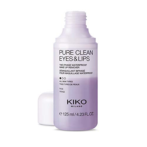 KIKO MILANO   Pure Clean Eyes   Lips Two phase Makeup Remover for Eyes and Lips 125 ml   422 Ozl   Waterproof Makeup Remover Ideal 4 All Skin Types   Lip and Eye Makeup Remover   Made in Italy