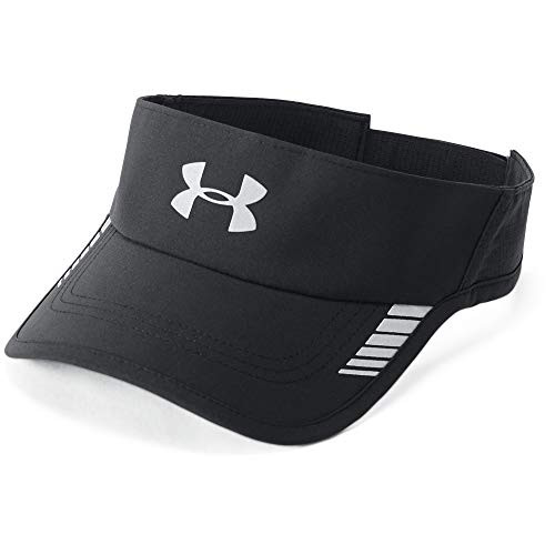 Under Armour Men s Launch ArmourVent Visor  Black  001  Silver  One Size Fits All