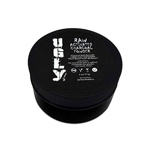 UGLY BY NATURE Organic Activated Charcoal Teeth Whitening Powder Naturally Whiten Teeth Remove Stains Coconut Shell Derived Charcoal Plant Based Gluten Free 100 Pure Food Grades 2 oz UGLY BY NATURE Organic Activated Charcoal Teeth Whitening Powder Naturally Whiten Teeth Remove Stains Coconut Shell Derived Charcoal Plant Based Gluten Free 100 Pure Food Grades 2 oz