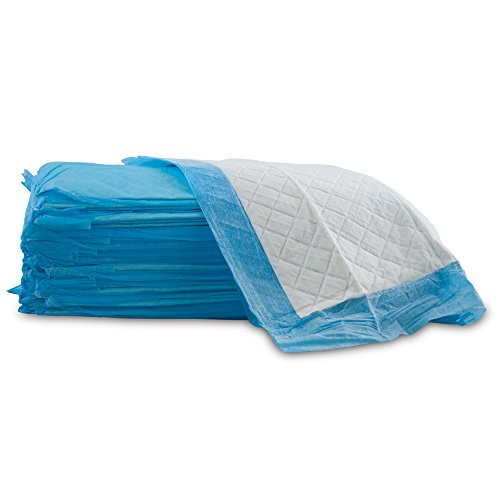 UltraBlok Disposable Incontinence Underpads for Bed   Furniture White Blue Large 23  x 36  20 CT