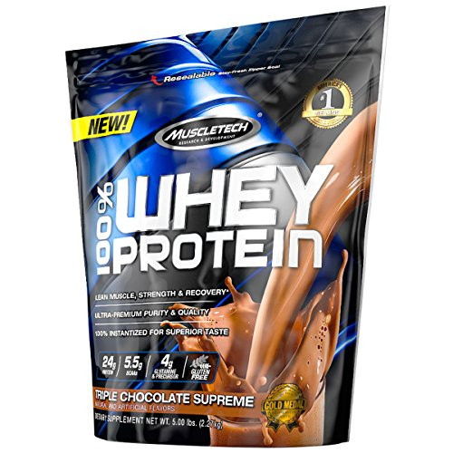 MuscleTech 100 Whey Protein Powder Triple Chocolate Supreme 5 Pound MuscleTech 100 Whey Protein Powder Triple Chocolate Supreme 5 Pound