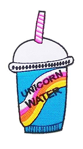 PatchClub Unicorn Water Patch Iron On Sew On   Cute Unicorn Embroidered Applique