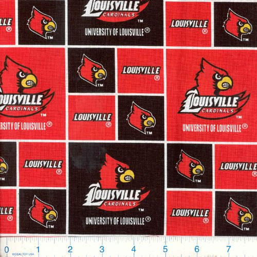 Sykel Enterprises NCAA Louisville Cardinals Broadcloth Yard Multi