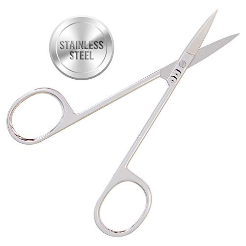 Best Cuticle Nail Scissors - Stainless Steel Precision Manicure Scissor - Extra Pointed Straight Fingernail Scissors with Longer Handle Best Cuticle Nail Scissors - Stainless Steel Precision Manicure Scissor - Extra Pointed Straight Fingernail Scissors with Longer Handle
