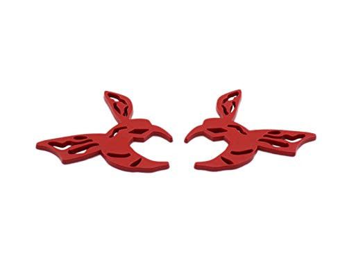 UpAuto 2X Super Bee SCAT PACK Challenger Emblem 3D Metal Sticker Decals For Decoration  Red