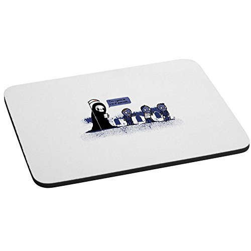 Computer Mouse Pad - "Paperwork" Funny Grim Reaper Complaining About Zombies