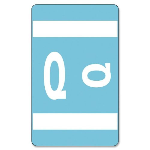 Smead AlphaZ ACCS Color Coded Alphabetic Labels Letter Q Light Blue 100 Labels per Pack  67187