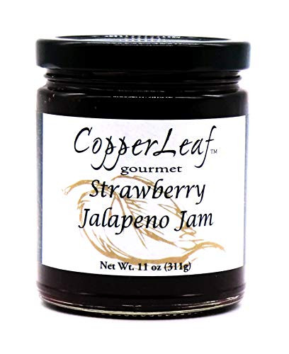 CopperLeaf Gourmet Strawberry Jalapeno Jam   11 oz Jar   All Natural No Preservatives   Strawberry Jalapeno Jam