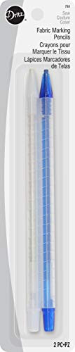Dritz Fabric Marking Pencils Water Soluble and Retractable White   Blue