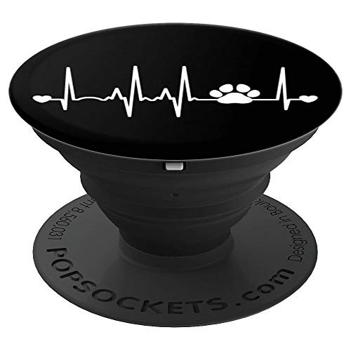 Vet Tech Graduation Gift EKG Paw Print Veterinary Heartbeat PopSockets Grip and Stand for Phones and Tablets