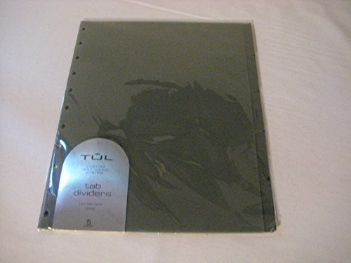 TUL Custom Note Taking System Discbound Tab Dividers 8 1 2  x 11  Letter Size Gray