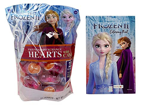 Valentines Day Candy Hearts for Classroom Exchange Bundle with Coloring Pad Valentine Candy Valentines Candy for Classroom Valentines Day Candy for Kids  Frozen 2