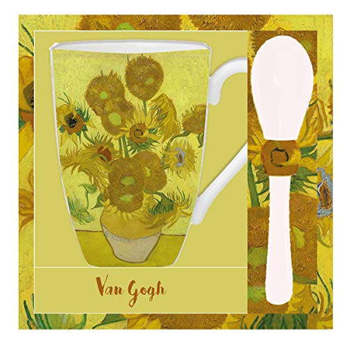 Van Gogh Ceramic Sunflower Spoon Mug