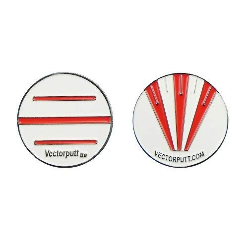 Vectorputt tm   USGA Approved Golf Ball Marker   Double Sided Golf Ball Marker with hat Clip  30mm