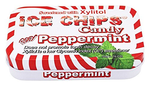 ICE CHIPS Xylitol Candy Peppermint 6 Tins