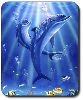 Sunlit Dolphins Mouse Pad - By Art Plates
