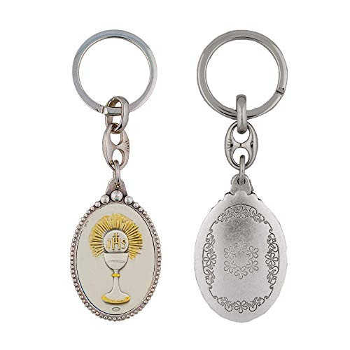 VILLAGE GIFT IMPORTERS Premium Assorted Holy Figure Keychains   Jesus Saints and Virgin Mary Accessories  Chalice Keychain