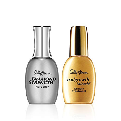 Sally Hansen Diamond Strength Instant Nail Hardener and Sally Hansen Nailgrowth Miracle Serum Nail Kit Pack of 2