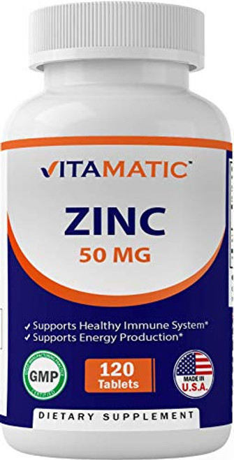Vitamatic Zinc 50mg as Zinc Gluconate Immunity Boosting Supplement 120 Tablets Vitamatic Zinc 50mg as Zinc Gluconate Immunity Boosting Supplement 120 Tablets