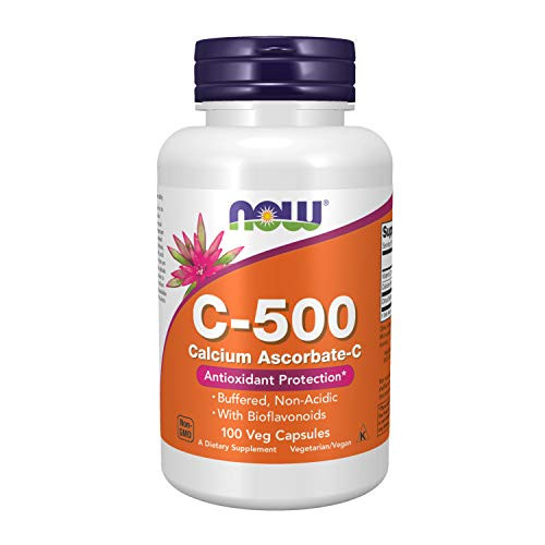 NOW Supplements Vitamin C 500 Calcium Ascorbate Antioxidant Protection* 100 Capsules