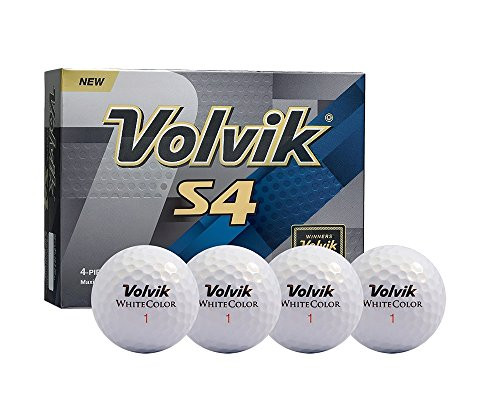Volvik Vivid S4 Golf Balls White  One Dozen