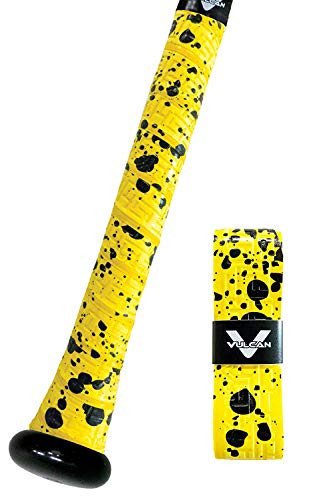 Vulcan Bat Grip 100mm Yellow Splatter