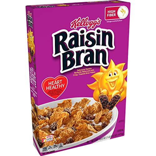 Kellogg s Raisin Bran Breakfast Cereal Original Excellent Source of Fiber 166oz Box