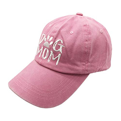 Waldeal Women s Embroidered Dog Mom Vintage Washed Dad Hat Adjustable Baseball Cap Pink Waldeal Women s Embroidered Dog Mom Vintage Washed Dad Hat Adjustable Baseball Cap Pink