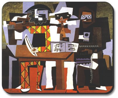 Picasso: Three Musicians - Art Plates brand Mouse Pad