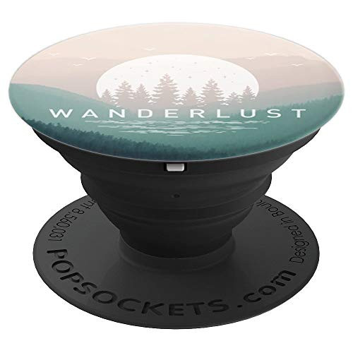 Wanderlust Adventure Motivational Quote by Nature Magick PopSockets Grip and Stand for Phones and Tablets
