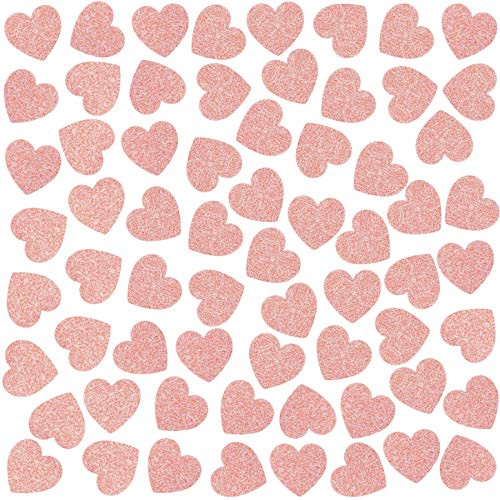 Rose Gold Heart Wedding Party Table Confetti Engagement Anniversary Valentines Day Just Married Birthday Party Sequins Sprinkles Confetti Decorations 200pc