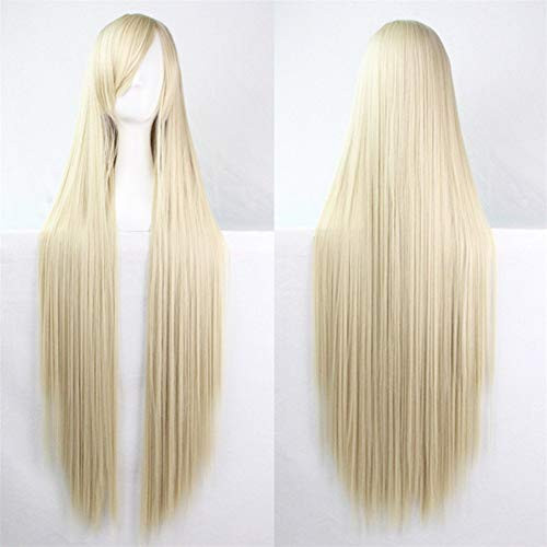 39   Womens Long Straight Synthetic Blonde Wig Girl s Halloween Cosplay Party Wig