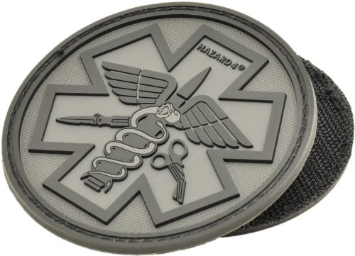 Hazard 4  PAT PMD BLK  Battle TM  Paramedic Rubber Patch   Black
