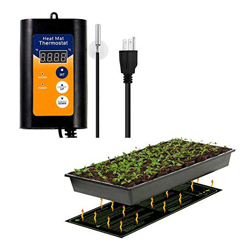 MET Certified Seedling Heat Mat with 42?~108? Digital Thermostat Controller for Seed Germination  10  x 20
