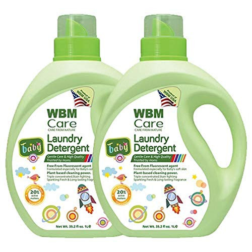 WBM LLC 8615 2PK 3X Concentrated Liquid Plant Based 352 Oz Active Baby Laundry Detergent 70 Fl oz