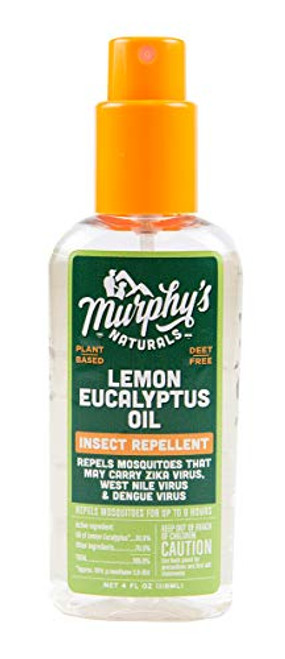 Murphy's Naturals Lemon Eucalyptus Oil Insect Repellent | DEET Free Plant-Based Mosquito Repellent | 4-Ounce Pump Spray | Made in USA (1)