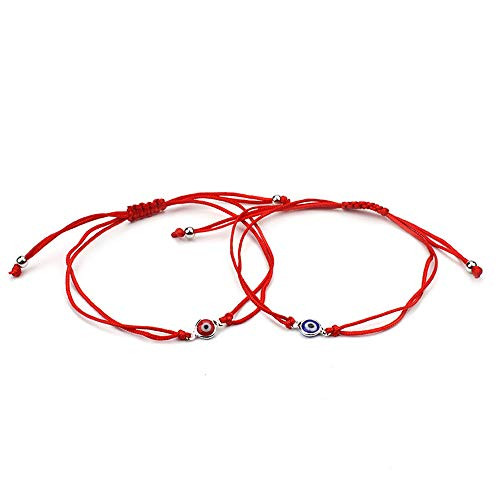 2pcs Red String Kabbalah Turkish Evil Eye Charm Bracelets for Protection and Luck Adjustable Hand Woven Red Cord Thread Friendship Bracelet Amulet Jewelry 2pcs red String 2pcs Red String Kabbalah Turkish Evil Eye Charm Bracelets for Protection and Luck Adjustable Hand Woven Red Cord Thread Friendship Bracelet Amulet Jewelry 2pcs red String
