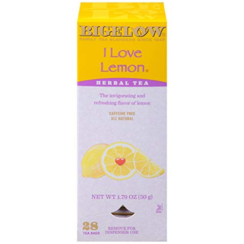 Bigelow I Love Lemon Herbal Tea Bags 28 Count Box Pack of 1 Lemon flavored Herbal Tea Bags with Vitamin C All Natural Bigelow I Love Lemon Herbal Tea Bags 28 Count Box Pack of 1 Lemon flavored Herbal Tea Bags with Vitamin C All Natural