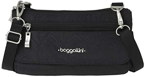 Baggallini Women s Plaza Mini Crossbody Black Zebra