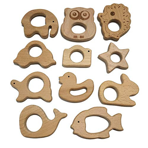 Alenybeby Baby Teething Toys 11pc Wooden Elephant Teether Montessori Toys Organic Infant Teether DIY Handmade Pendant Shower Gift Type 2 Alenybeby Baby Teething Toys 11pc Wooden Elephant Teether Montessori Toys Organic Infant Teether DIY Handmade Pendant Shower Gift Type 2