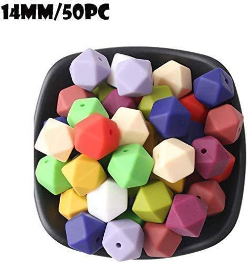 Biter teether 14mm 50pc Unfinished Octagonal Teether Beads Soft Silicone DIY Bracelet Necklace Accessory Baby Teething Nursing Toy for Relieve Baby Teething Pain Biter teether 14mm 50pc Unfinished Octagonal Teether Beads Soft Silicone DIY Bracelet Necklace Accessory Baby Teething Nursing Toy for Relieve Baby Teething Pain