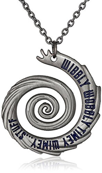 REINDEAR Doctor Who 22  Wibbly Wobbly Timey Wimey Pendant Necklace  Silver Tone
