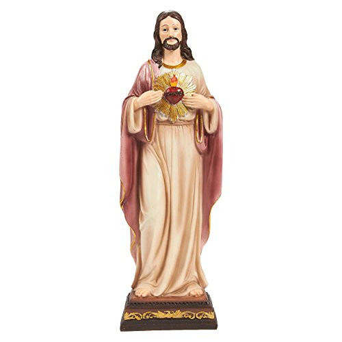 Jesus Heart Figurine - Catholic Gift, Religious Statue, Jesus Christ Statue for Home Decoration, Sagrado Corazon De Jesus - 3.4 x 11.2 x 2.5 Inches Jesus Heart Figurine - Catholic Gift, Religious Statue, Jesus Christ Statue for Home Decoration, Sagrado Corazon De Jesus - 3.4 x 11.2 x 2.5 Inches